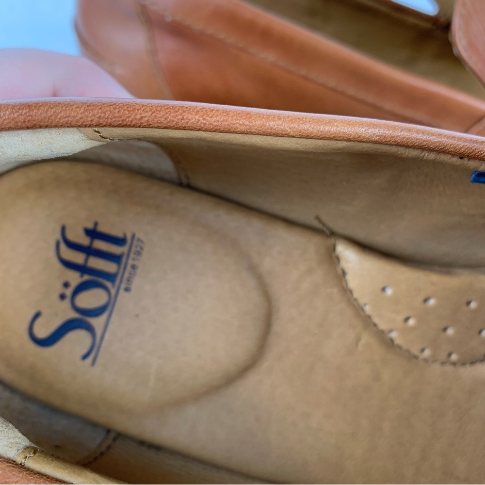 Sofft Women's Meryl Slip On Leather‎ Loafer in Luggage Excellent Used Condition - Picture 11 of 12